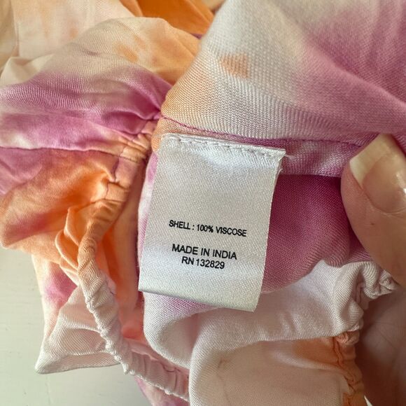 Revolve Tularosa Dolce Deep-V Pastel Tie Dye Pintuck Top Cuff Ties Medium - Picture 11 of 13